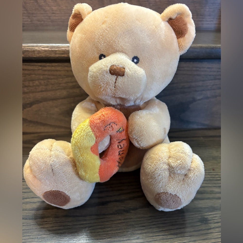 Russ brand large plush toy 12” with baby rattle NWT ret $88